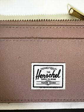 Herschel Supply Company Mauve Pink Zip Wallet with Gold Zipper